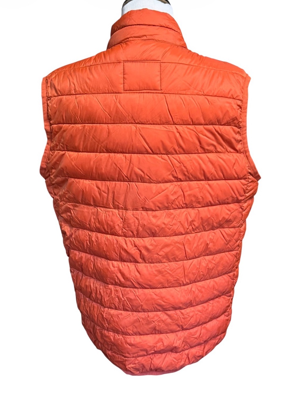 Old Navy Full Zip Puffer Vest Jacket Coat Sleeveless Orange Size Medium - Picture 2 of 8
